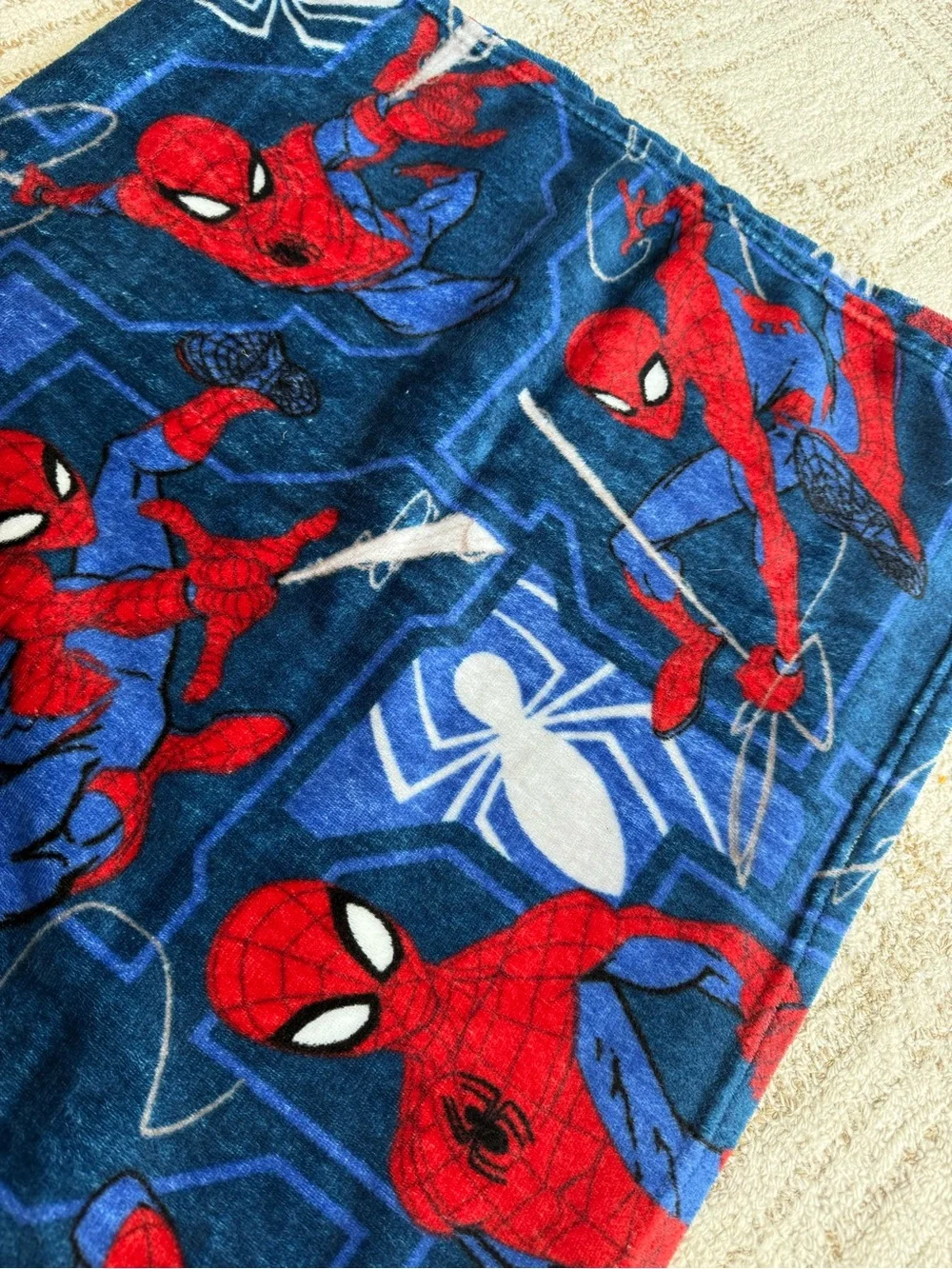 Northwest Red & Blue Spider-Man Plush Throw